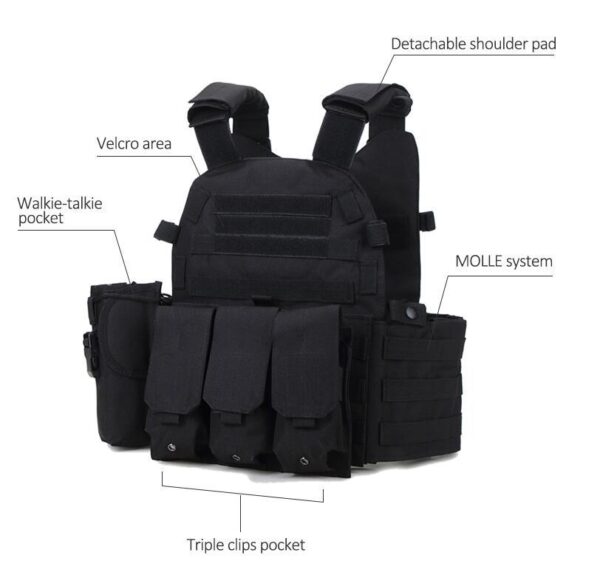 Military Vest Hunting Tactical Plate Carrier Vest - Image 9